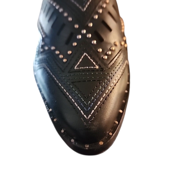 Ivy Kirzhner Santa Cruz Studded Festival Ankle Boot Black Leather 8M - Picture 3 of 13